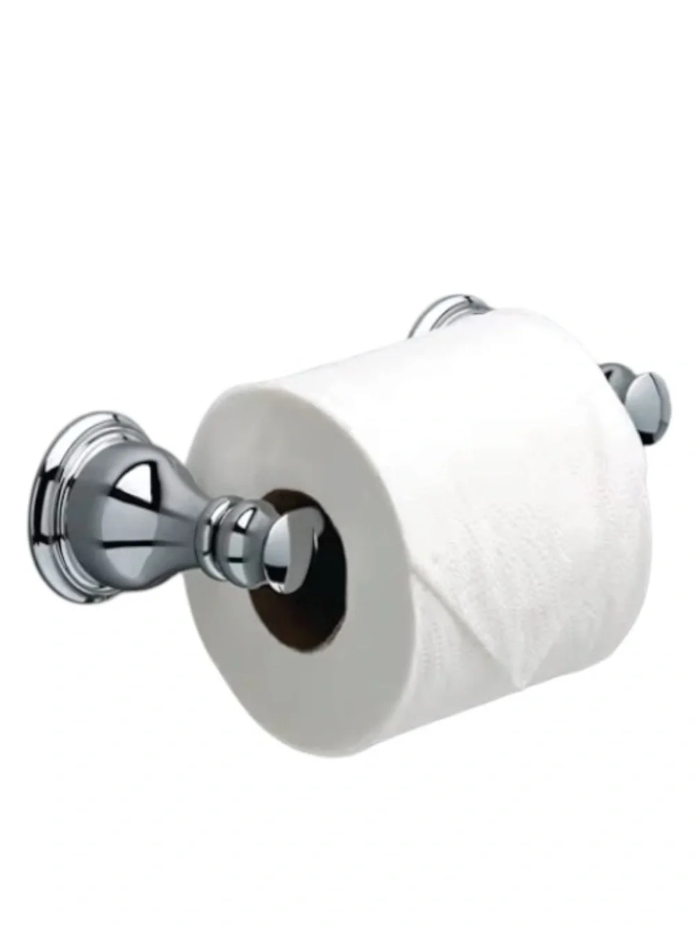 DELTA FAUCET Aubrey Wall Mount Pivot Arm Toilet Paper Holder Polished Chrome New